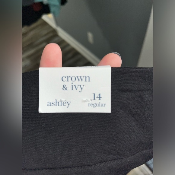 NWT Crown & Ivy black dress pants 14 regular - Picture 3 of 6